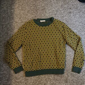 Green and Yellow Patterned Sweater